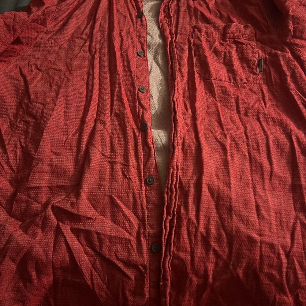 Men's Red Button-Up Jacket